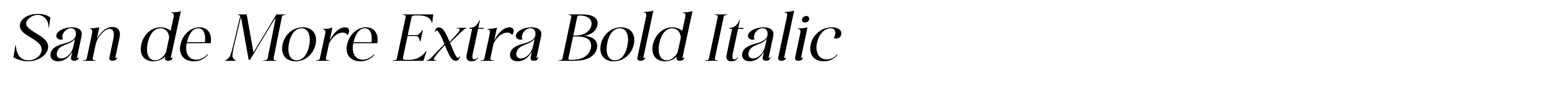 San de More Extra Bold Italic